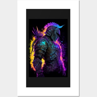 Neon Blacklight Paladin Posters and Art